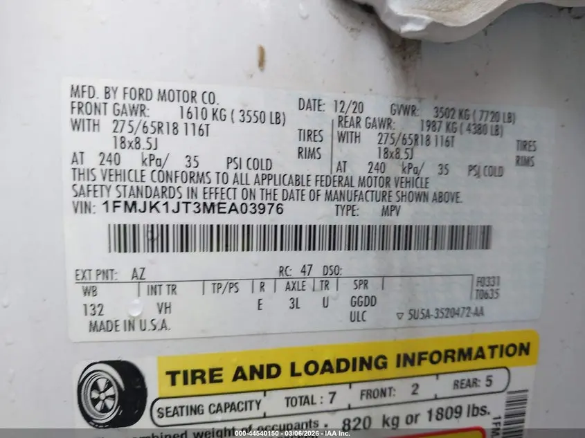 2021 FORD EXPEDITION XLT MAX