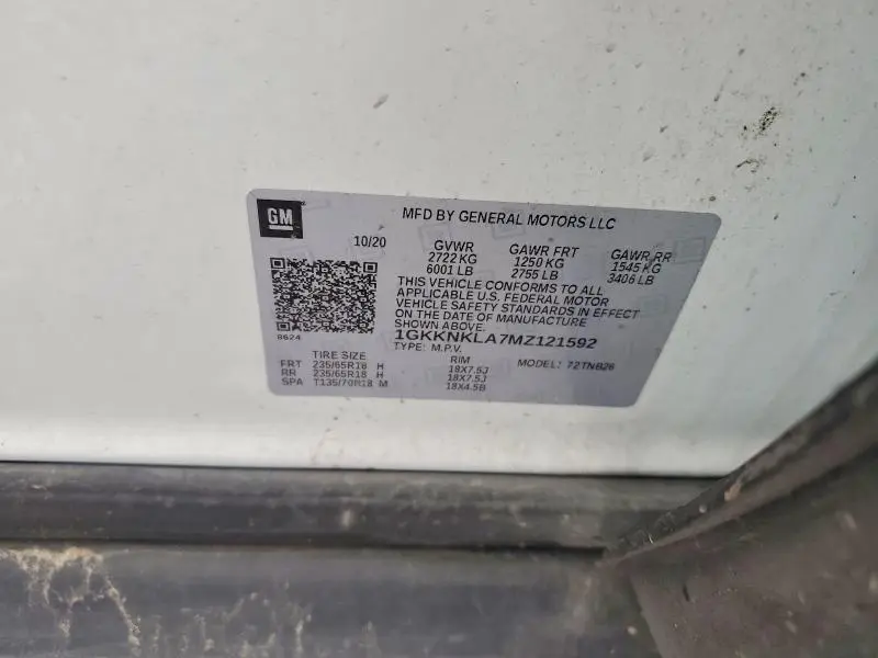 2021 GMC ACADIA SLE  