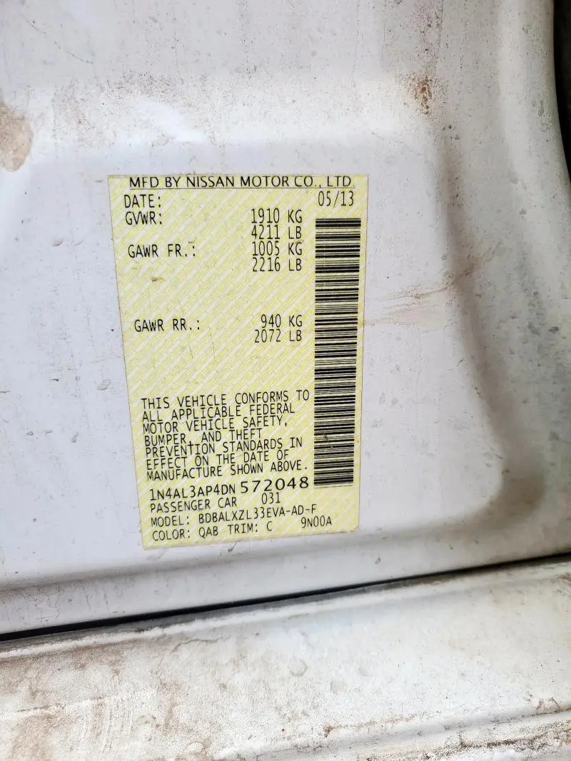 2013 NISSAN ALTIMA 2.5  