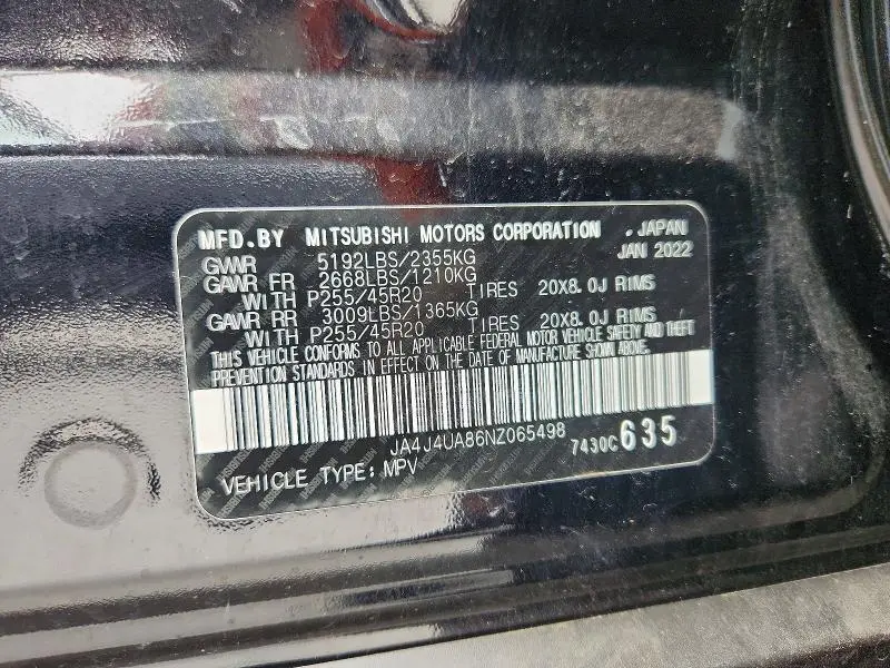 2022 MITSUBISHI OUTLANDER SE  