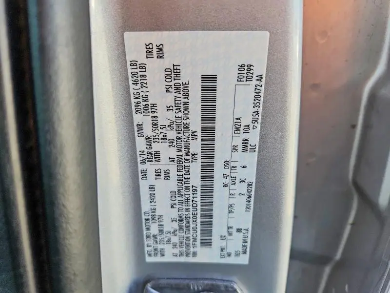 2014 FORD ESCAPE TITANIUM  