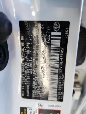 2015 TOYOTA CAMRY LE  