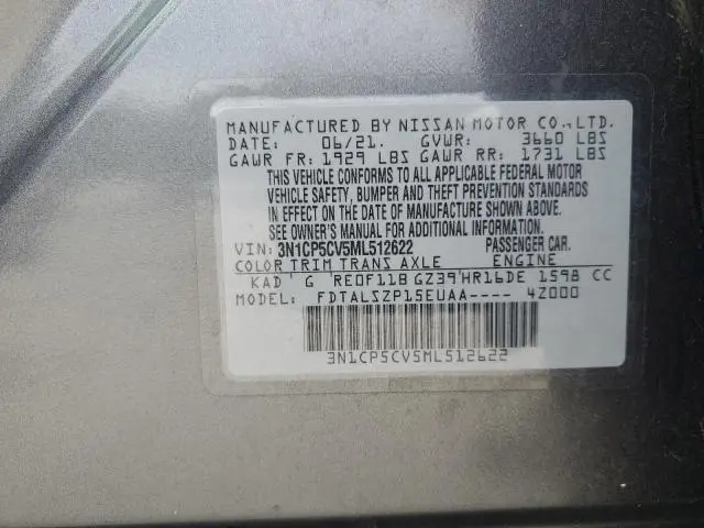 2021 NISSAN KICKS SV  