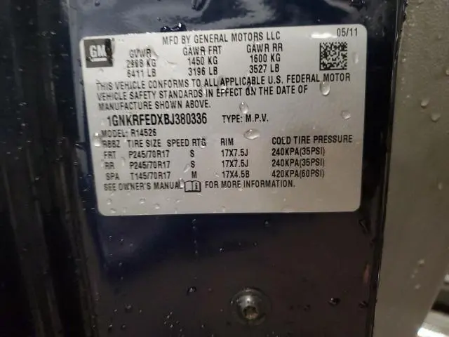 2011 CHEVROLET TRAVERSE LS  