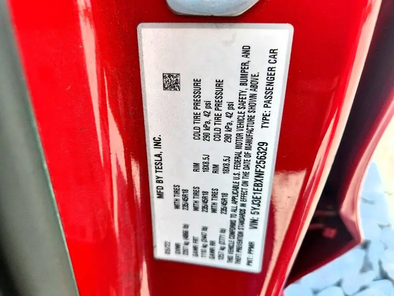 2022 TESLA MODEL 3   