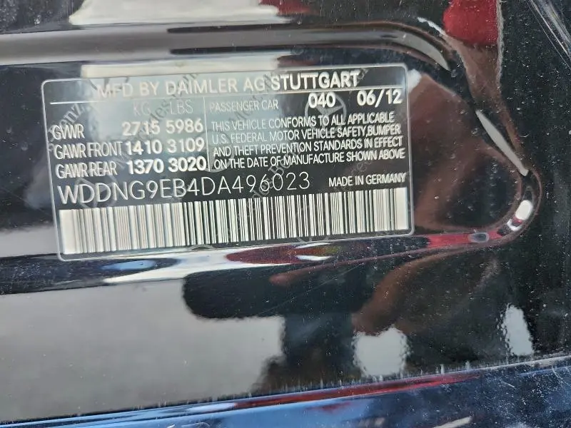 2013 MERCEDES-BENZ S 550 4MATIC  