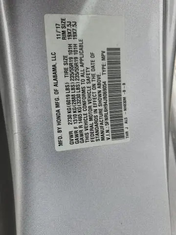2018 HONDA ODYSSEY ELITE  
