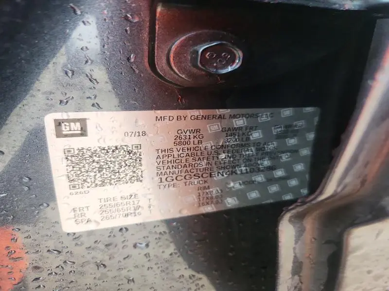 2019 CHEVROLET COLORADO LT  