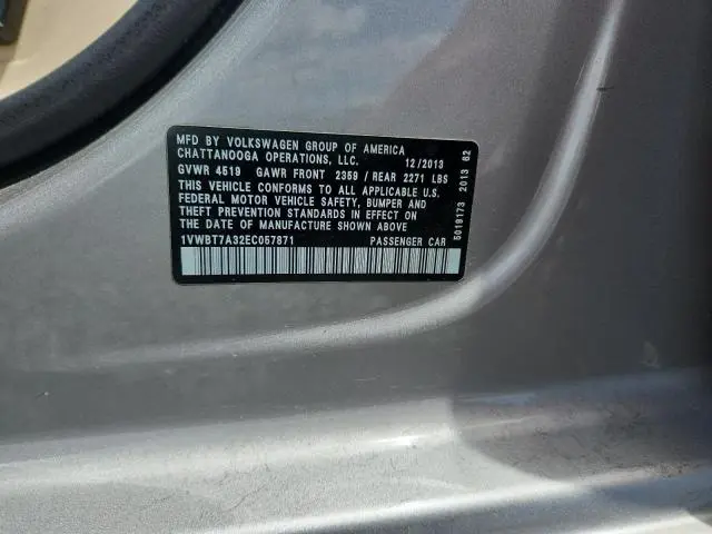 2014 VOLKSWAGEN PASSAT SE  