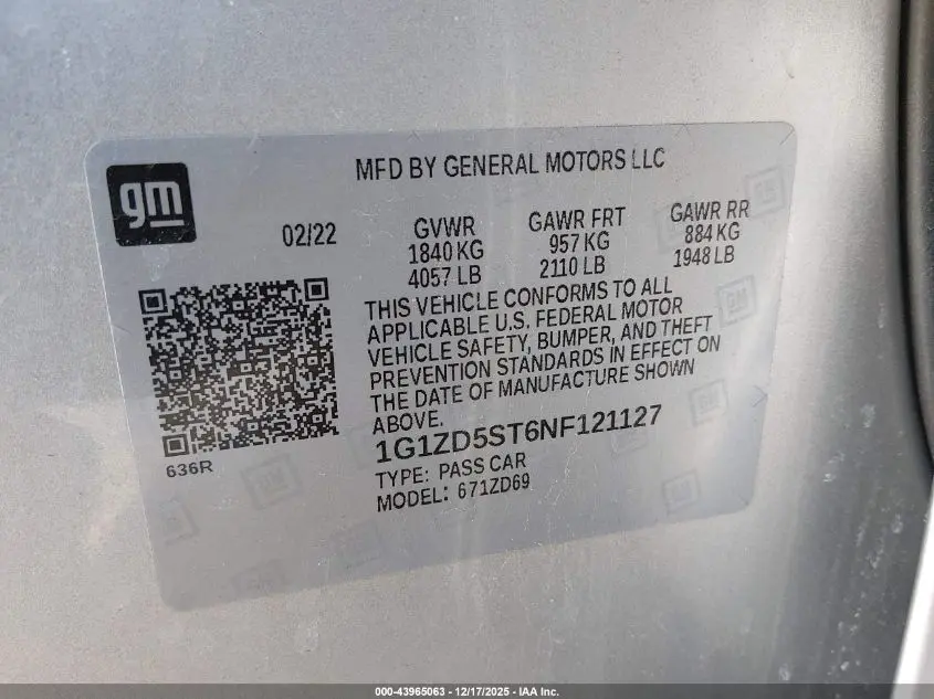 2022 CHEVROLET MALIBU FWD LT