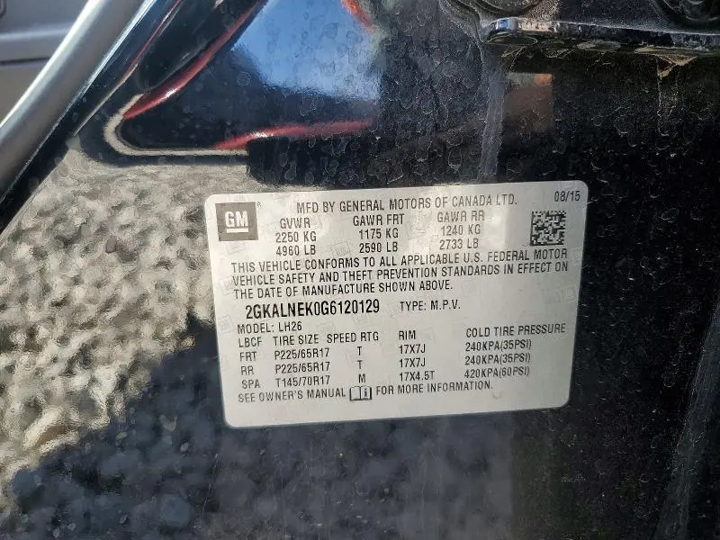 2016 GMC TERRAIN SLE  