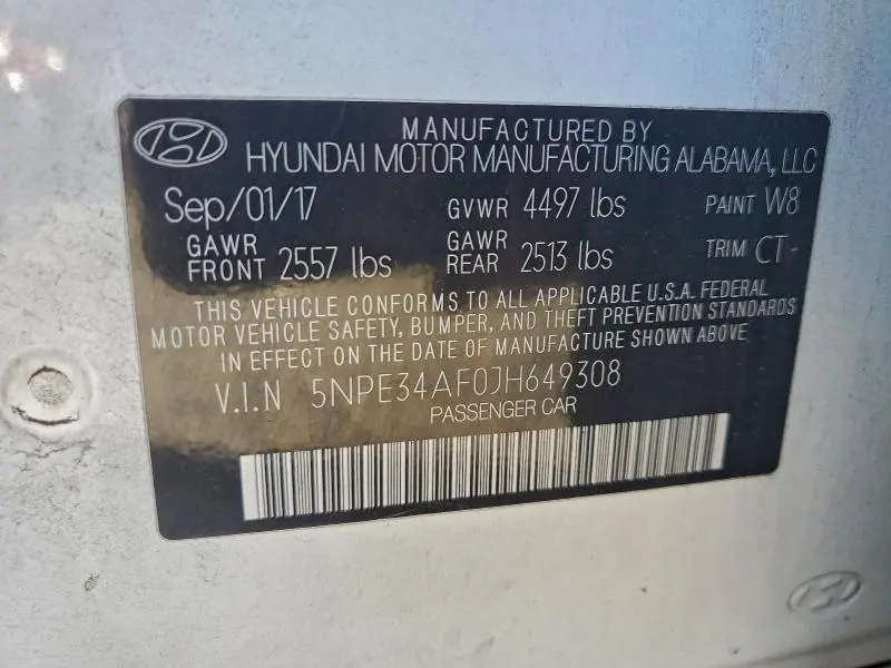 2018 HYUNDAI SONATA SPORT  
