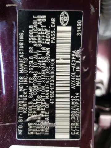 2013 TOYOTA AVALON HYBRID  