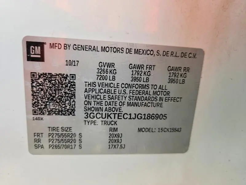 2018 CHEVROLET SILVERADO K1500 HIGH COUNTRY  