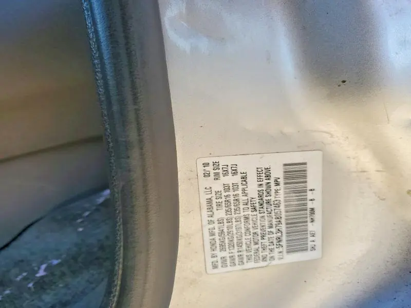 2010 HONDA ODYSSEY EXL  