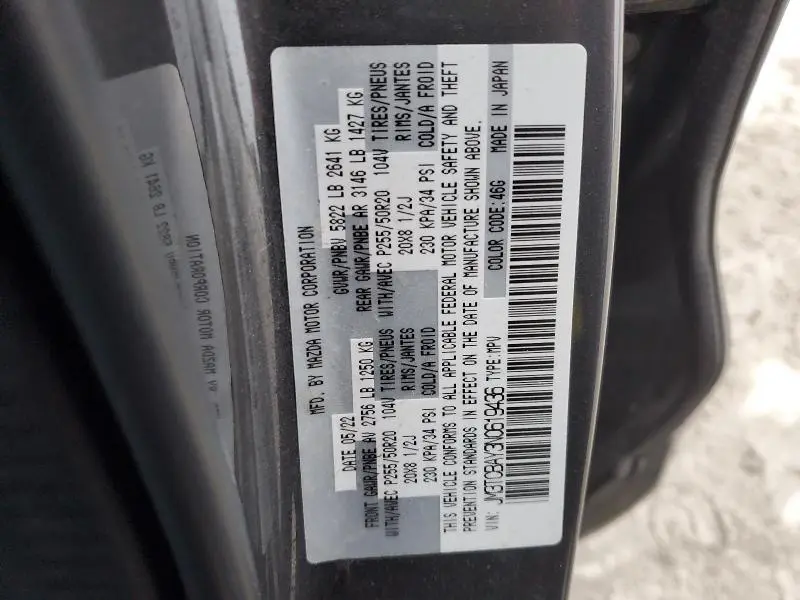 2022 MAZDA CX-9 TOURING PLUS  