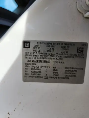 2015 CHEVROLET EQUINOX LS  