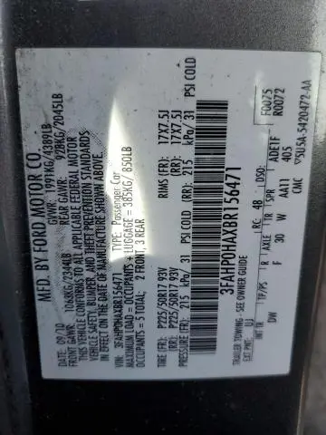 2011 FORD FUSION SE  