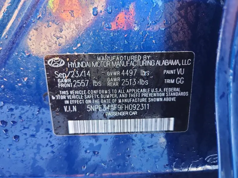 2015 HYUNDAI SONATA SPORT  