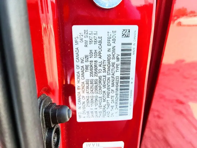2021 HONDA CR-V EXL  