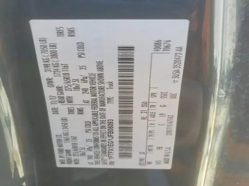 2018 FORD F150 SUPER CAB  