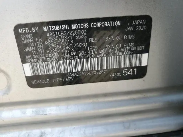 2020 MITSUBISHI OUTLANDER ES