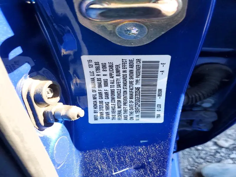 2016 HONDA CIVIC LX  