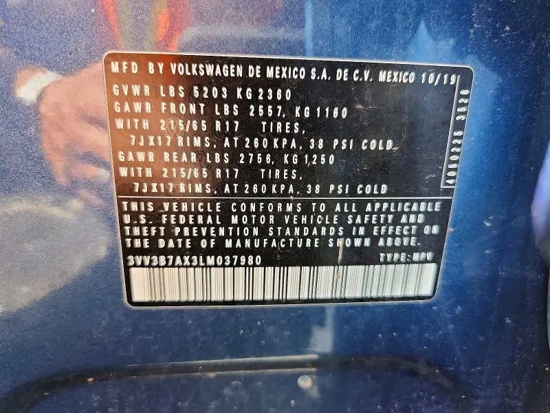 2020 VOLKSWAGEN TIGUAN SE  