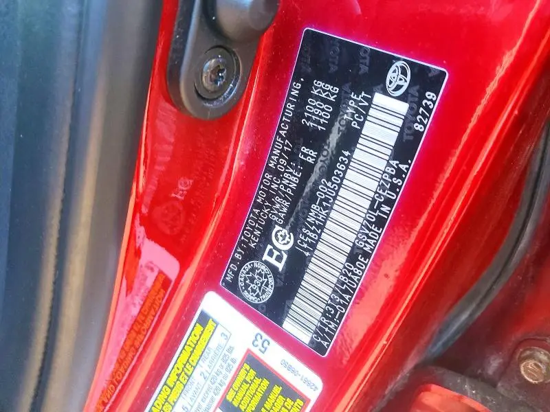 2018 TOYOTA CAMRY XLE V6  