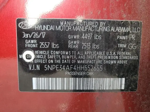 2017 HYUNDAI SONATA SPORT  