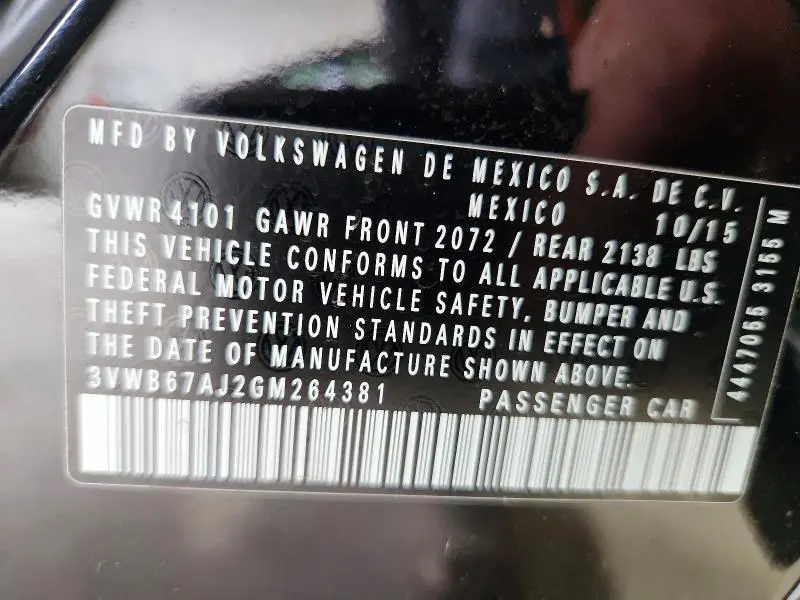 2016 VOLKSWAGEN JETTA SE  