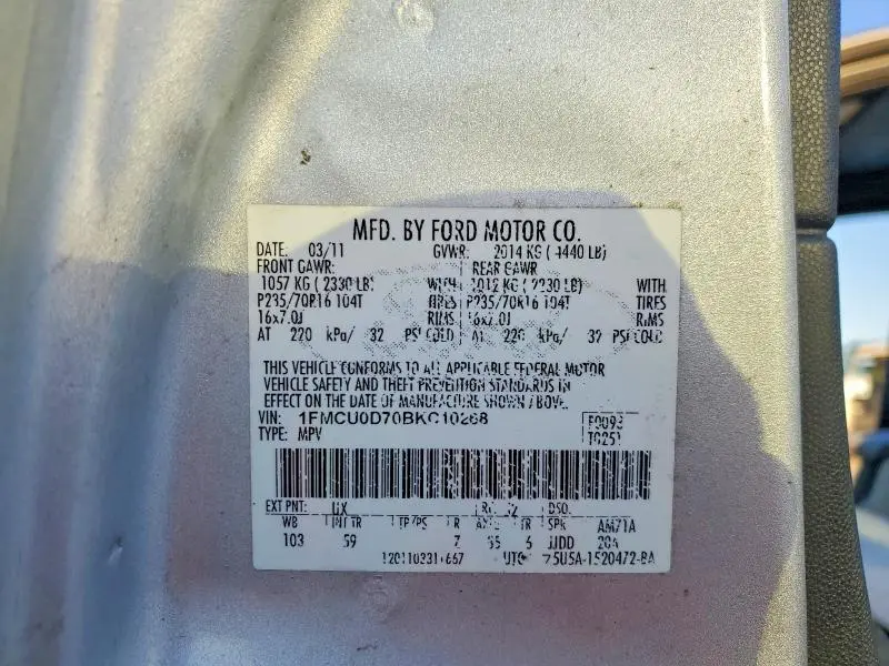 2011 FORD ESCAPE XLT  