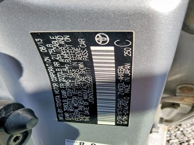 2013 TOYOTA PRIUS THREE  
