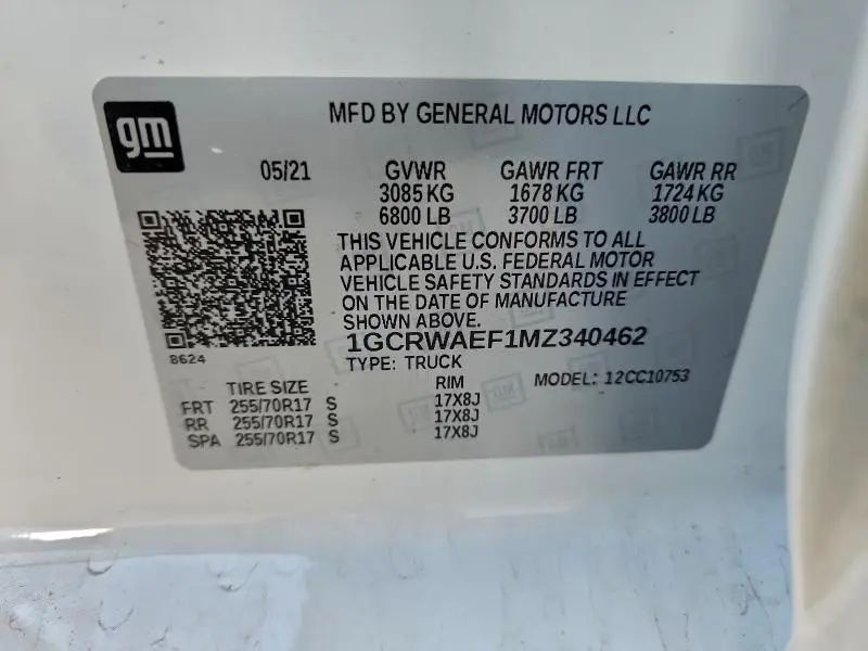 2021 CHEVROLET SILVERADO C1500  