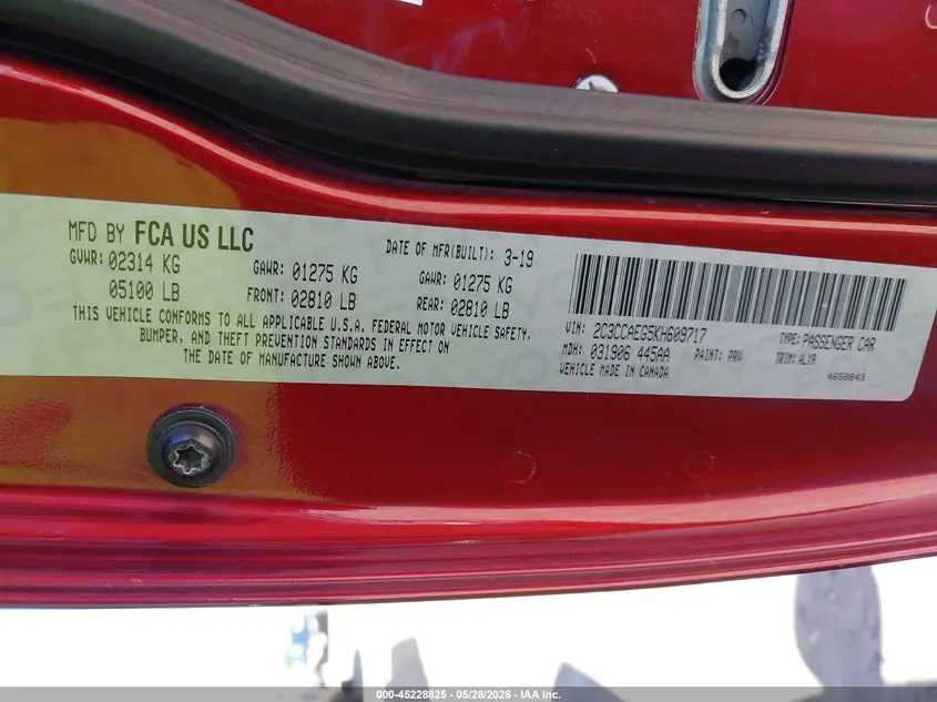 2019 CHRYSLER 300 LIMITED
