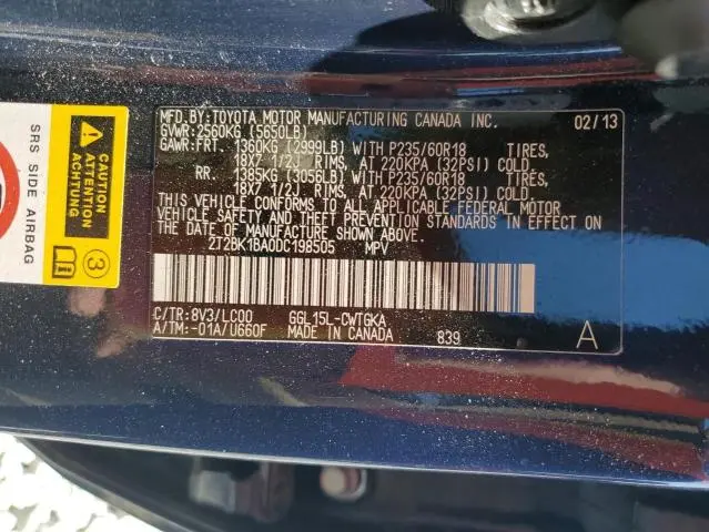 2013 LEXUS RX 350 BASE