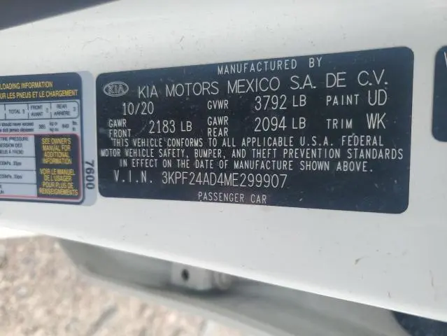 2021 KIA FORTE FE  