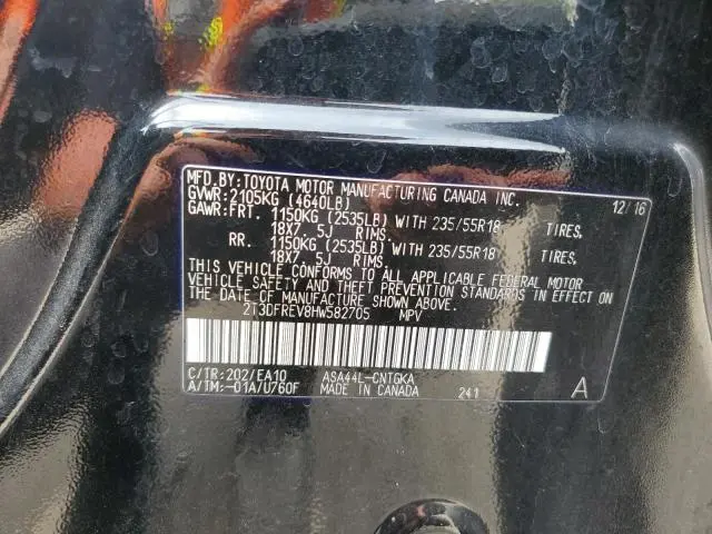 2017 TOYOTA RAV4 LIMITED  