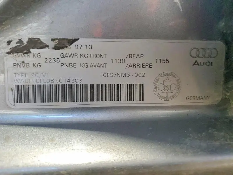 2011 AUDI A4 PREMIUM PLUS  