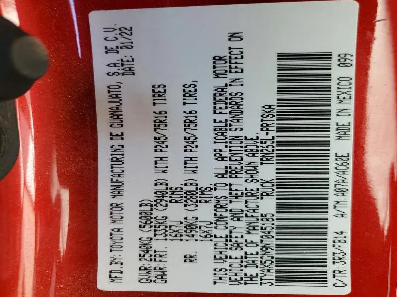 2022 TOYOTA TACOMA DOUBLE CAB  