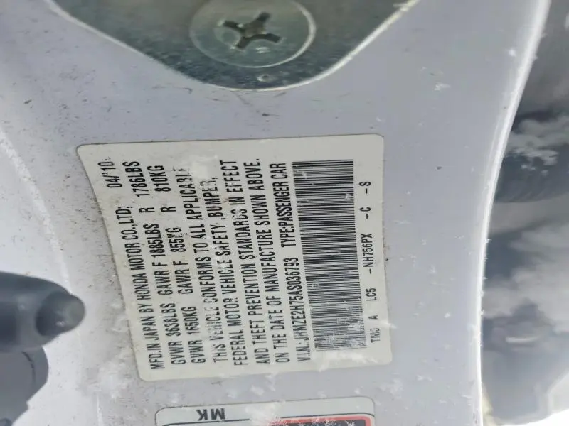 2010 HONDA INSIGHT EX  