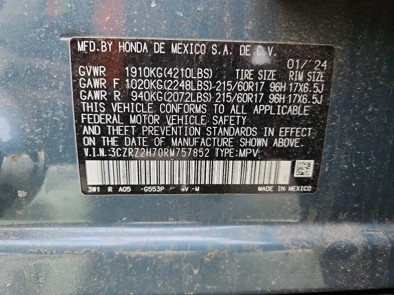 2024 HONDA HR-V EXL  