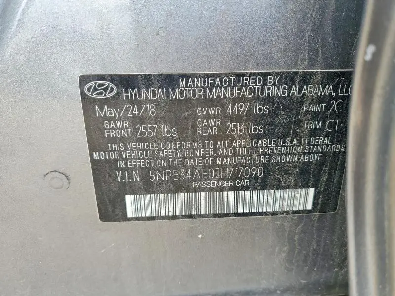 2018 HYUNDAI SONATA SEL+  