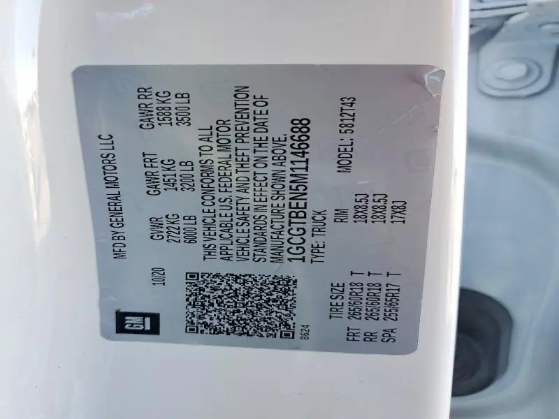 2021 CHEVROLET COLORADO   