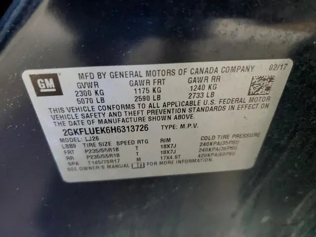 2017 GMC TERRAIN SLT  