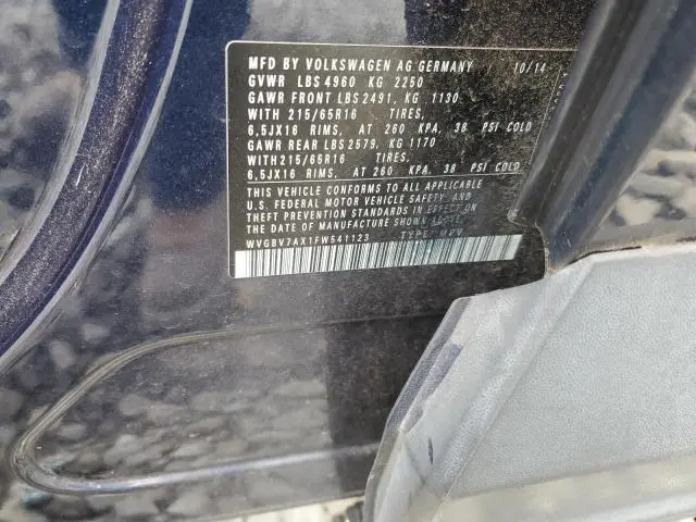 2015 VOLKSWAGEN TIGUAN S  