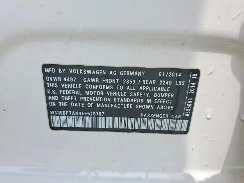 2014 VOLKSWAGEN CC SPORT  