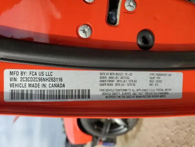 2022 DODGE CHALLENGER SRT HELLCAT  