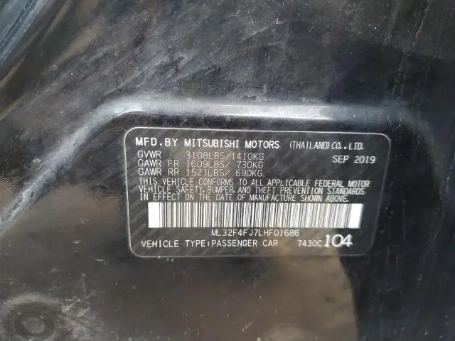 2020 MITSUBISHI MIRAGE G4 SE  