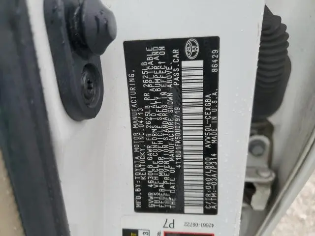 2013 TOYOTA CAMRY HYBRID  